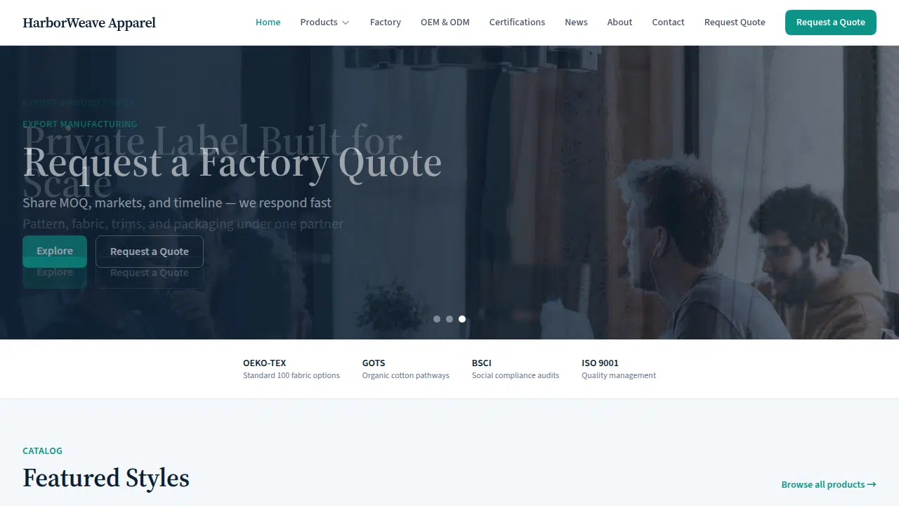 082-Apparel Export OEM/ODM